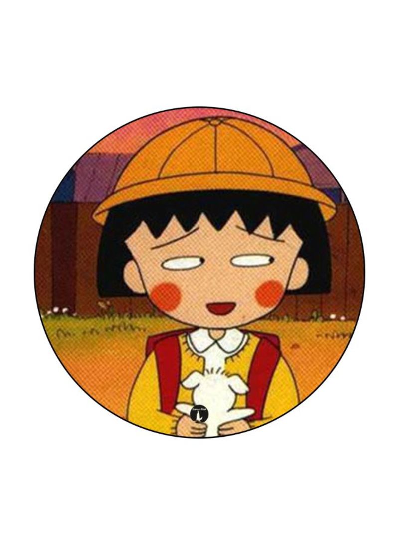RKN The Anime Chibi Maruko Chan Theme Printed Badge Brown/Orange/Black - Image 2