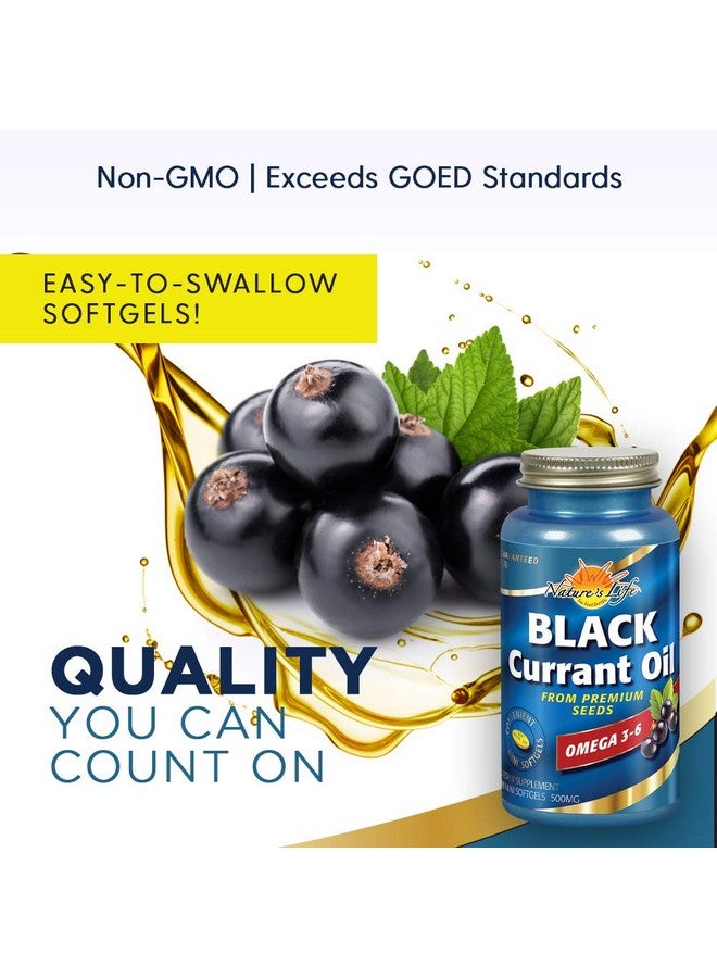 Nature's Life Black Currant Oil Minis 500 mg | with Omega 3-6 for Skin, Hair, Heart and Joint Health | 90ct - Image 4