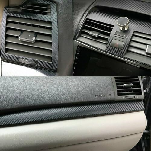 YUNHECAM Center Console Dashboard Vinyl Wrap Cover Matte Black Carbon Fiber Pattern Interior Pre-Cut Armrest Console Panel Protective Decoration Sticker Accessories for Toyota Camry 2006-2011 (24pcs/Set) - Image 5