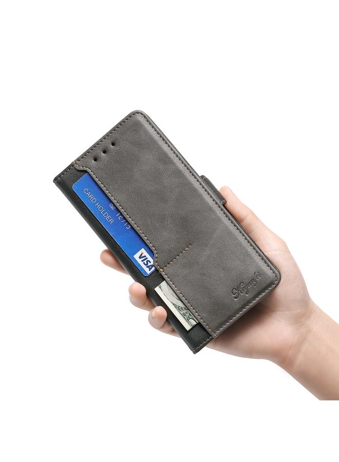 S-TOP Case For Samsung Galaxy A82 5G / Quantum 2 Retro Texture Contrast Color Buckle Horizontal Flip Leather Case with Holder - Image 3