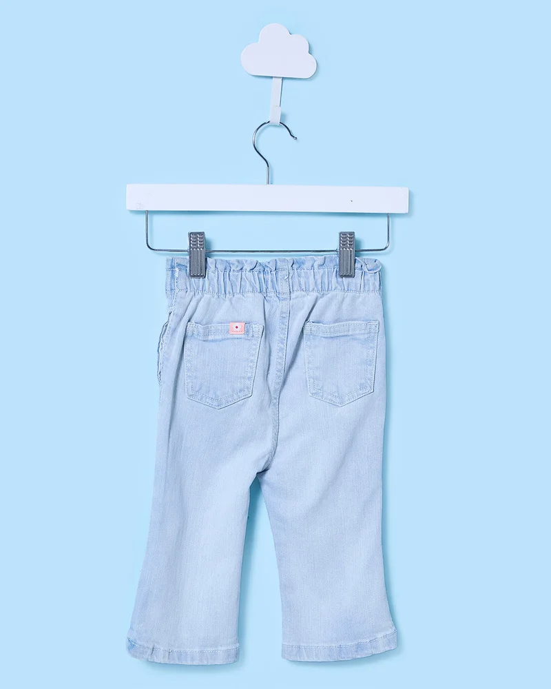 Redtag Infant Girls Blue Wide Leg Jeans