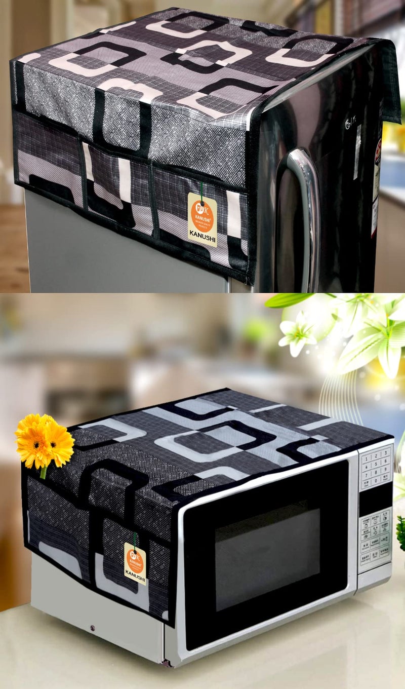 KANUSHI Industries® Fridge & Microwave Top Covers (Black, 0.61 cu.ft., 1 Door, No Lock, Countertop, Solid, Standard Size, Made in India, CE Certified) - Image 5