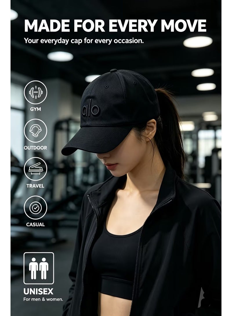 Alo Yoga Cap Unisex Baseball Cap,Casual Sun Hat,Fashionable and Versatile, Adjustable, , Suitable for Indoor and Outdoor - Image 2