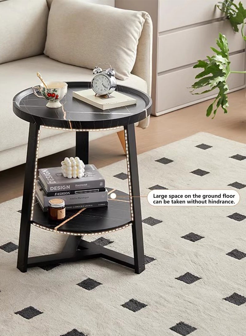 شاربدو طاولة جانبية صغيرة لغرفة المعيشة، مصنوعة من الفولاذ الكربوني المعالج بطبقة مزدوجة، مطلية بطبقة مقاومة للحرارة العالية، مقاس 60 × 60 × 60 سم - Image 5