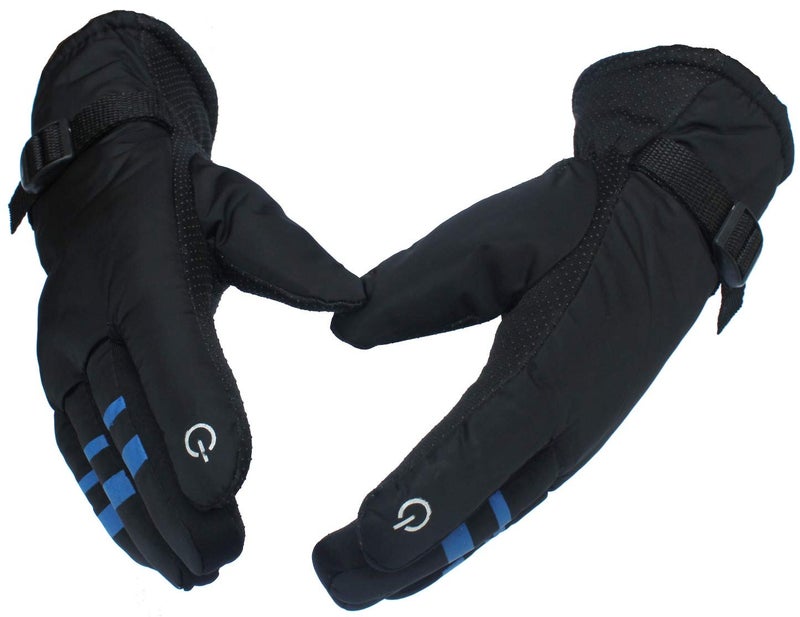 Alexvyan Black Anti Slip Snow and Wind Proof Soft Warm Winter Gloves for Riding, Cycling, Byke, Bike, Motorcycle for Men Boy Gents - Universal Size (Black with Red Print) - Image 4