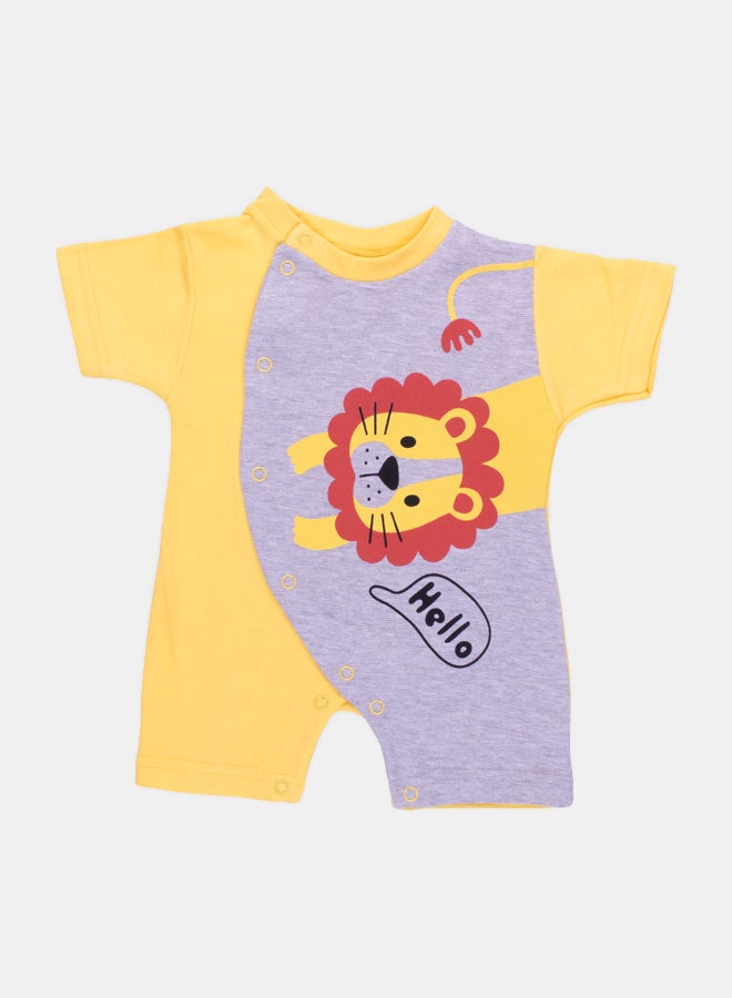 Baby Jumpsuit with Lion Print