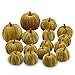 Woration 3 Size Artificial Pumpkins Decoration Set Fake Fall Fabric Velvet Pumpkins for Halloween Thanksgiving - Image 2