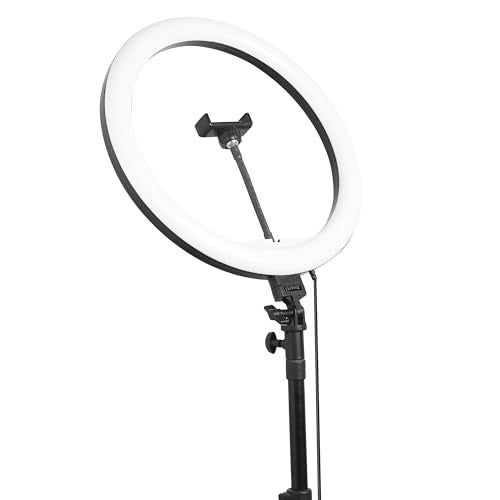 Osaka® 14Inch Professional LED Ring Light 15W Dimmable Lighting 2 Color Modes for Photo Shoot Video Shoot Live Stream Makeup Compatible with iPhone & Android Phones. - Image 2