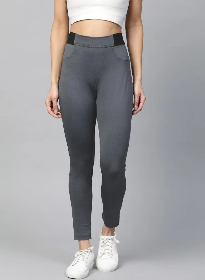 Hubberholme Grey Jeggings For Women