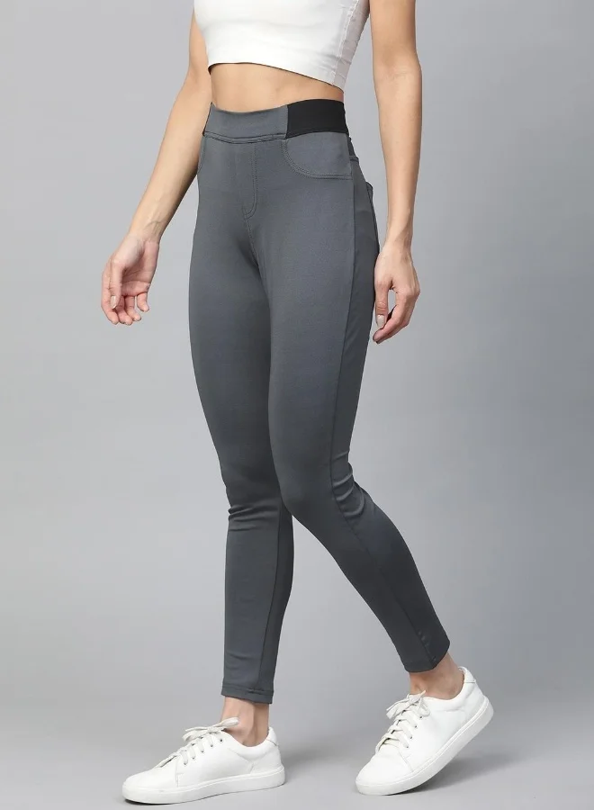 Hubberholme Grey Jeggings For Women