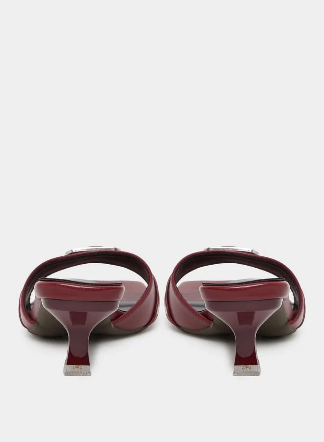 Styli Styli Buckled Detail Kitten Heel Sandals