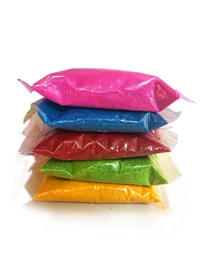 CraftVatika Floor Decoration Kit Rangoli Making Tools Color Powder Pouches with Multicolor Color Filler Diwali Navratri Pongal Onam Pooja Temple Decorations - Image 1