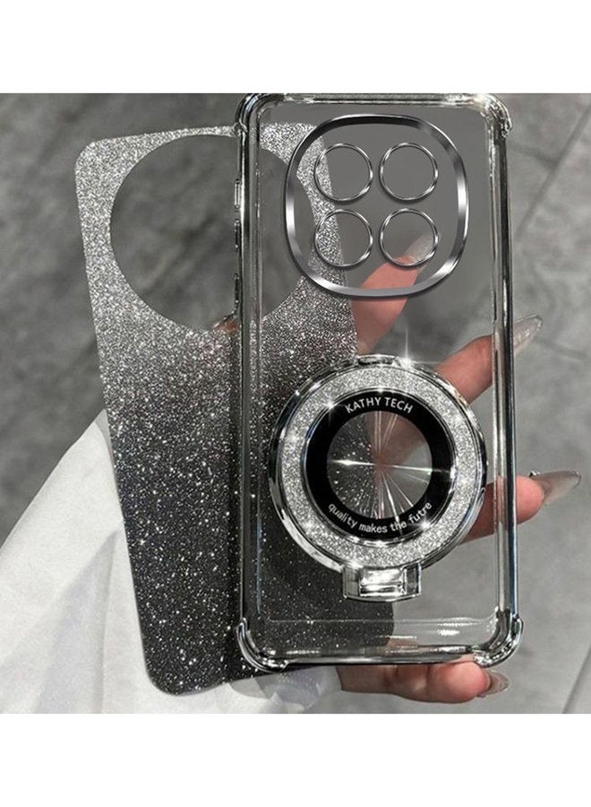 Magnetic Glitter for Xiaomi Redmi Note 15 Case， Camera Lens Protector，Sparkly Stand，Support Wireless Charging， Luxury Gradient Shockproof Xiaomi Redmi Note 15 5G Cover - Image 5