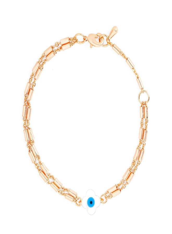 مينوتيا سوار MINUTIAE مطلي بالذهب الوردي ومرصع بالكريستال للنساء والفتيات_MNT0372FL_RG - Image 1