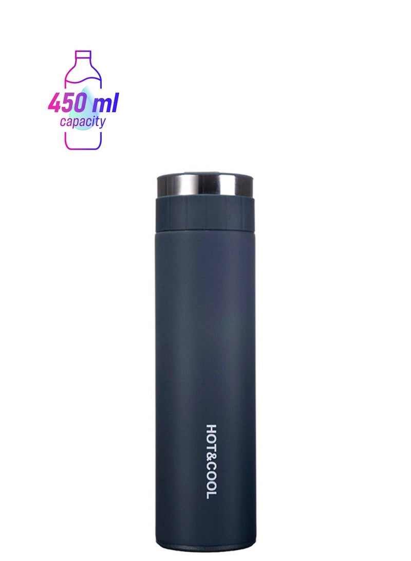 NIBEMINENT Stainless Steel Water Bottle Blue 450ml 