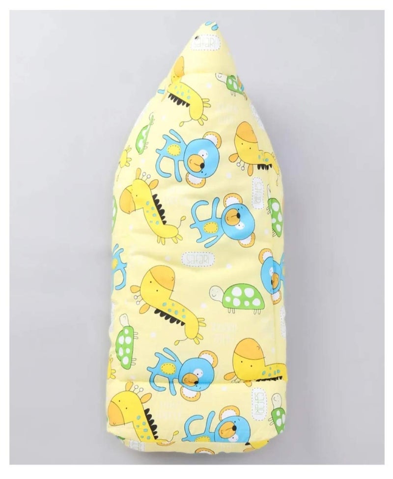 CUSTOMARY Cotton Baby 2 In 1 Sleeping Bag/Carry Bag/Bedding Set/Gift Set (0 To 3 Month Yellow) Lightweight - Image 3