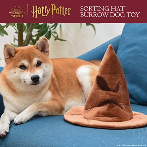 Harry Potter House Sorting Hat Burrow Pet Toy | Dog Toy Sorting Hat with House Plush Removable Parts | Sorting Hat Burrow Toy for Dogs | Crinkle Dog Toy, Dog Chew Toys - Image 2