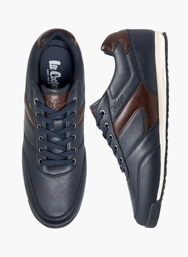 Lee Cooper Men Panelled Sneakers with Lace-Up Closure