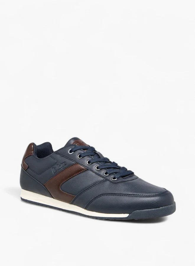 Lee Cooper Men Panelled Sneakers with Lace-Up Closure