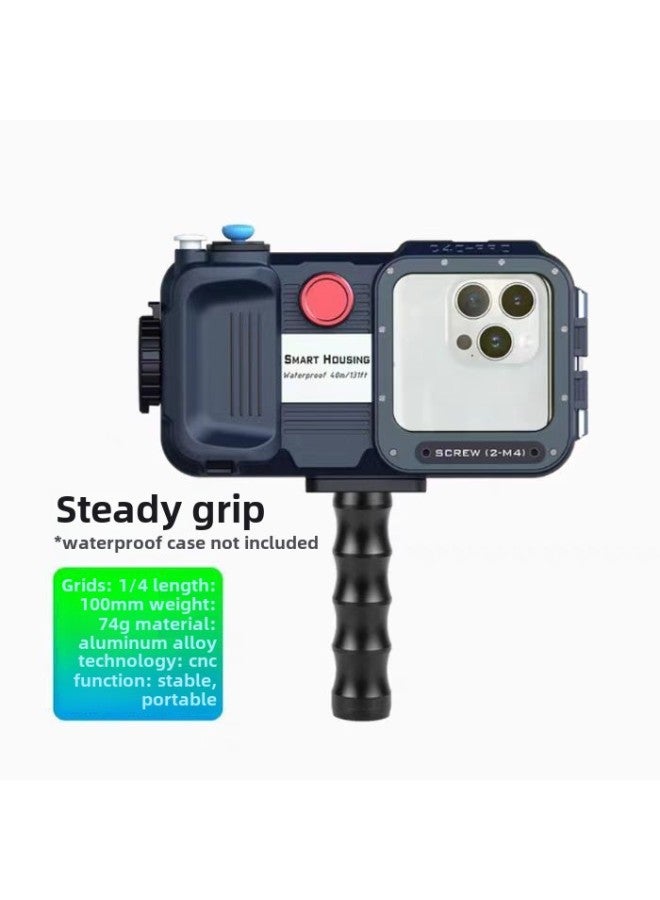 Diving Special Mobile Phone Waterproof Shell HD Photo Video Swimming Snorkeling Artifact Apple Huawei Xiaomi Universal Shell-Color:Steady Surf Handle Bracket  - Image 1