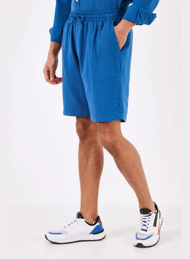 Buratti  Buratti Cotton Regular Fit Pocket Muslin Short Men's SHORT CF24S657802 for Men | Best Price UAE