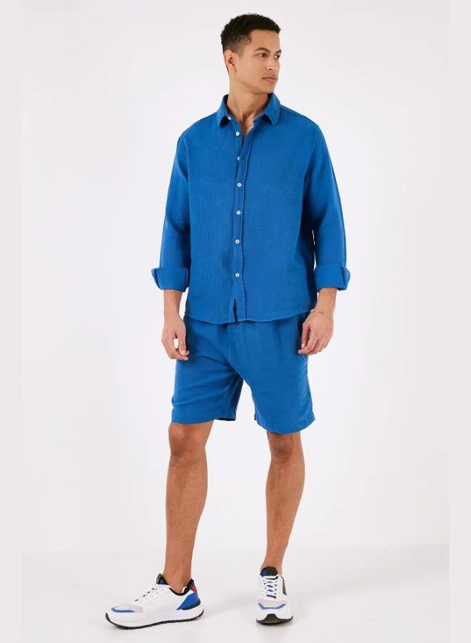 Buratti  Buratti Cotton Regular Fit Pocket Muslin Short Men's SHORT CF24S657802 for Men | Best Price UAE