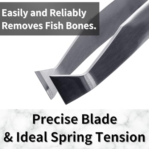 RANSHOU Professional Fish Bone Tweezers, Made in JAPAN, Japanese Stainless Steel Pin Bone Tweezers Remover for Salmon, Sushi, and Sashimi - Image 3