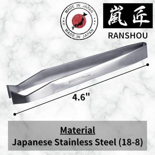 RANSHOU Professional Fish Bone Tweezers, Made in JAPAN, Japanese Stainless Steel Pin Bone Tweezers Remover for Salmon, Sushi, and Sashimi - Image 2