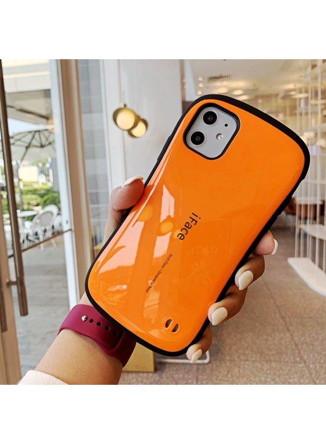 IFace For Apple For Iphone13 Mobile Phone Case Drop-resistant 11 Small Waist Xsmax Protective Case 8p Set 14p Shell-Color:Orange-Applicable Model:For Iphone13