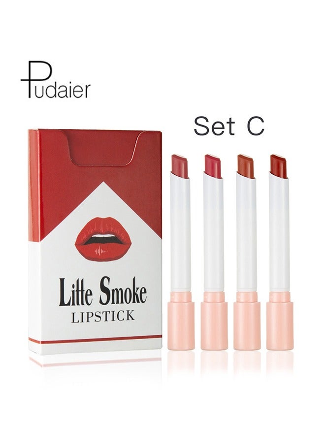 pudaier 4-Piece Matte Long Lasting Lipstick Multicolour SET C(#09#10#11#12) - Image 2