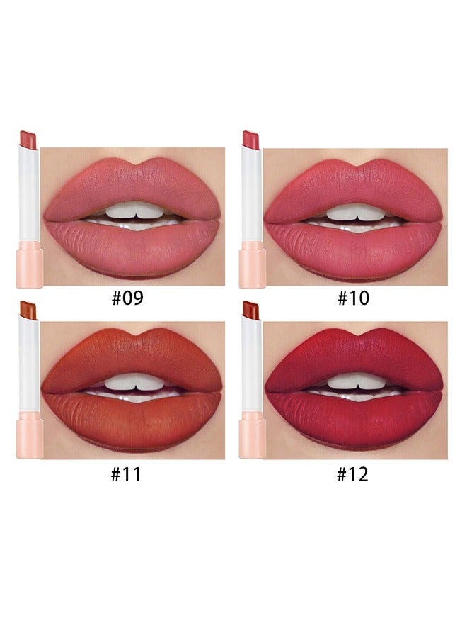 pudaier 4-Piece Matte Long Lasting Lipstick Multicolour SET C(#09#10#11#12) - Image 3