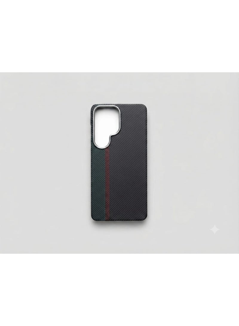 MAXWELL Magsafe Carbon Aramid Phone Case with Stripe Design - Image 2