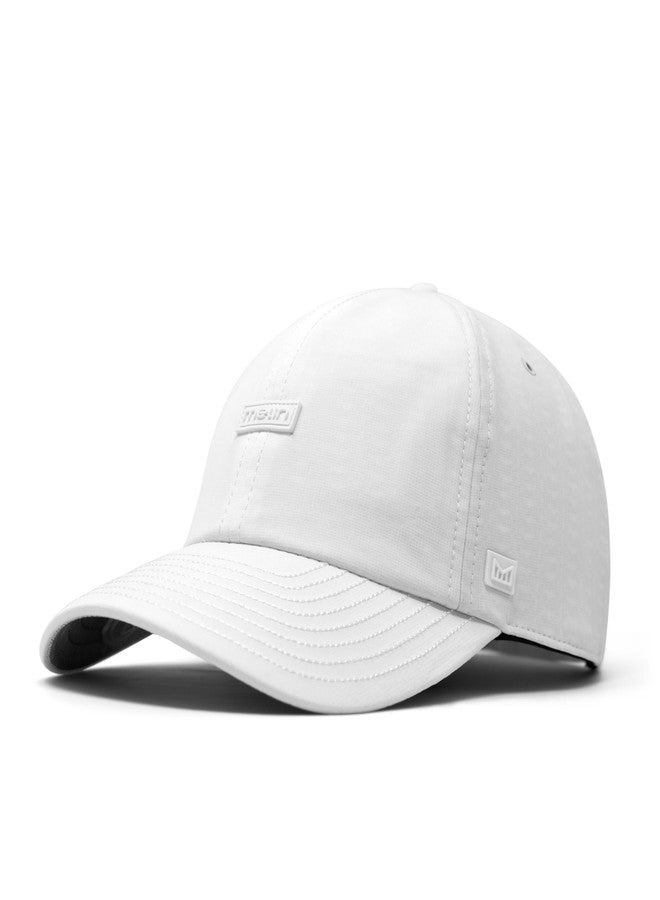 melin Legend Hydro, White, Men's Performance Dad Hat, Relaxed Fit, Water-Resistant Baseball Cap for Men & Women, Golf & Workout Hat, Medium-Large - Image 1
