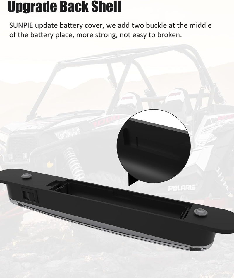 SUNPIE UTV Dome Light Wireless Interior Lighting Compatible with Polaris Can am Pioneer/Talon Kawasaki Mule/Terxy Arctic Cat Golf Cart Boat Off-Road SXS ATV, 2 Pack SXS Dome Lights - Image 3