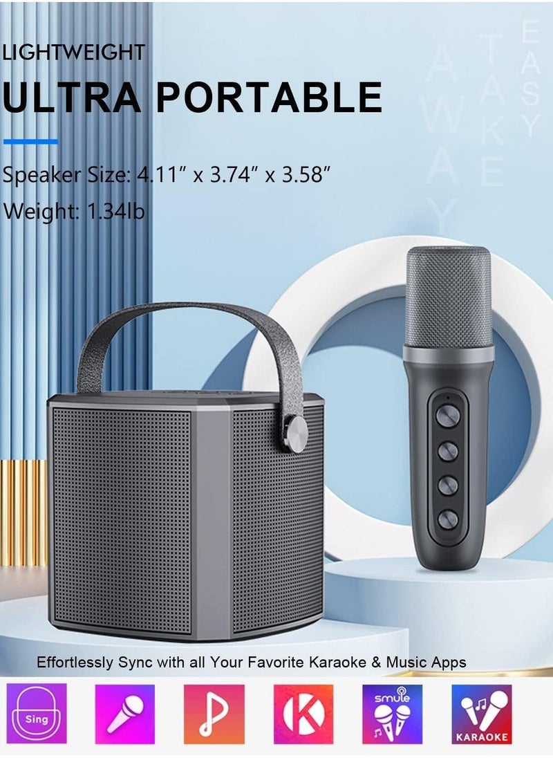 JAJEEK Karaoke Machine with UHF Wireless Microphones for Adults & Kids | Portable Bluetooth PA Speaker System with Vocal Cut | Rechargeable Speaker for Home Parties, Meetings, Weddings | Loud Sound & LED Light Effects | Ideal for Celebrations & Events - Image 2