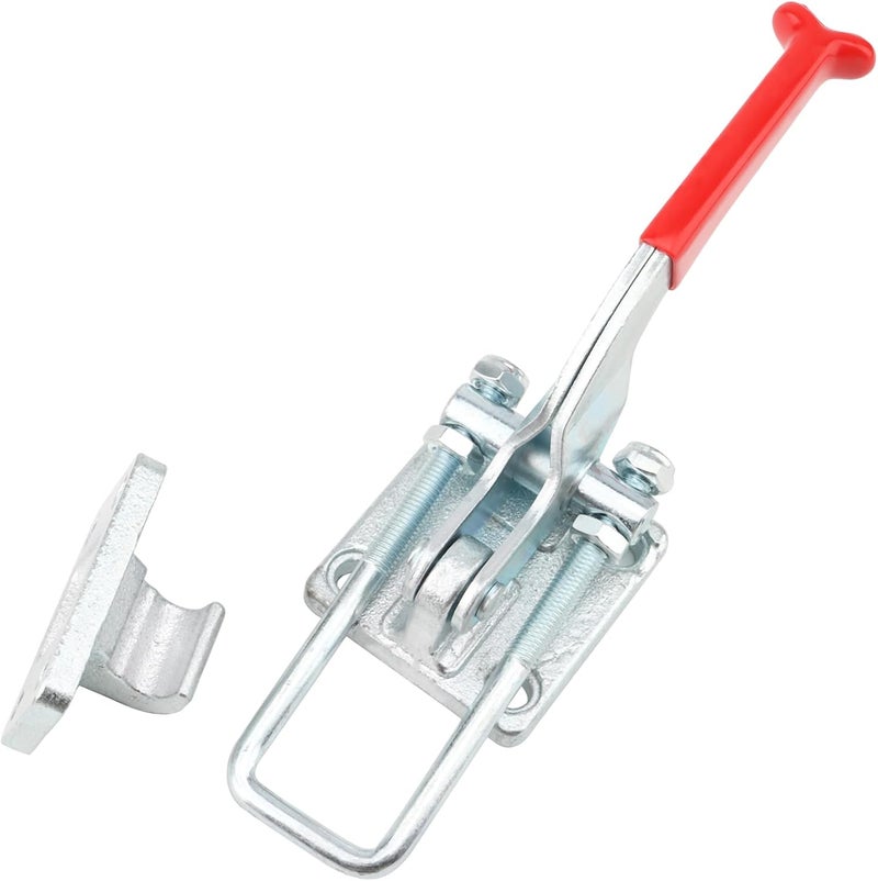 HOIGON 2 PCS 4000Lbs U-Hook Heavy Duty Latch Clamp, CH-40370 Adjustable Cast Alloy Steel Pull Action Clamp with Threaded U-Bolt and Rubberized Lever - Image 3