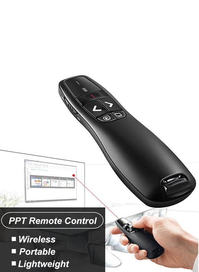 جهاز عرض لاسلكي USB بتردد 2.4 جيجاهرتز مع قلم مقلوب للتحكم عن بُعد في عرض PowerPoint (أسود) - Image 1