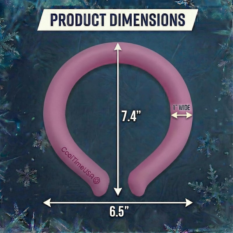 CoolTimeUSA Neck Cooling Tube | Wearable Cooling Neck Wraps for Summer Heat I Hands Free Cold Pack | Reusable Neck Cooler (Pink) - Image 5
