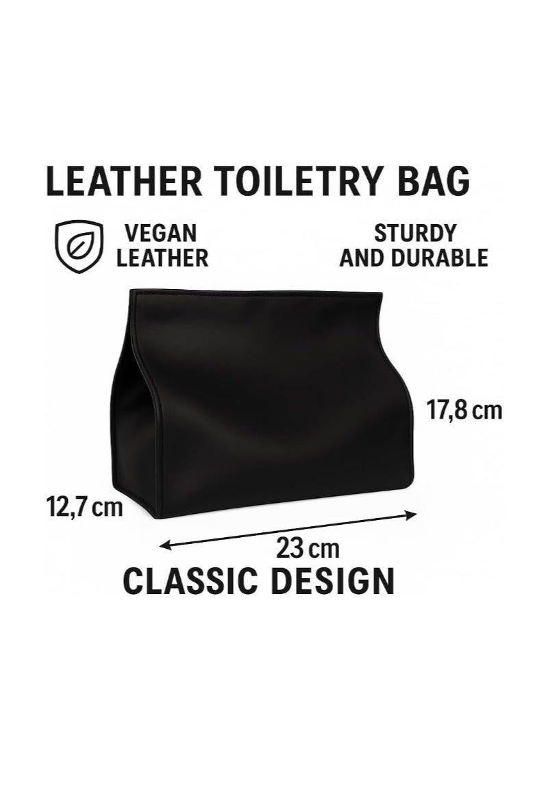 Premium Leather Tissue Holder for Cars – Stylish and Durable Tissue Holder with Magnetic Closure (Black) - Image 4