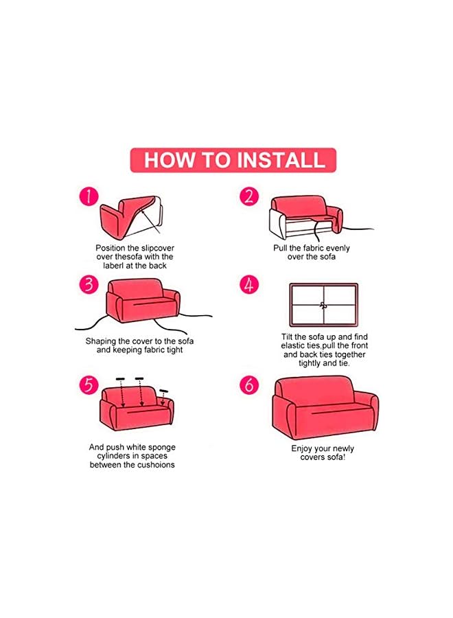 Green Tiger 1 Seater Cotton Stretch Sofa Slipcover Fashion Geometric Style All-inclusive Stretch Universal Sofa Cover Slipcover Washable Anti-Skid Stretch Soft Couch Cover For Living Room Bed Room - Image 4