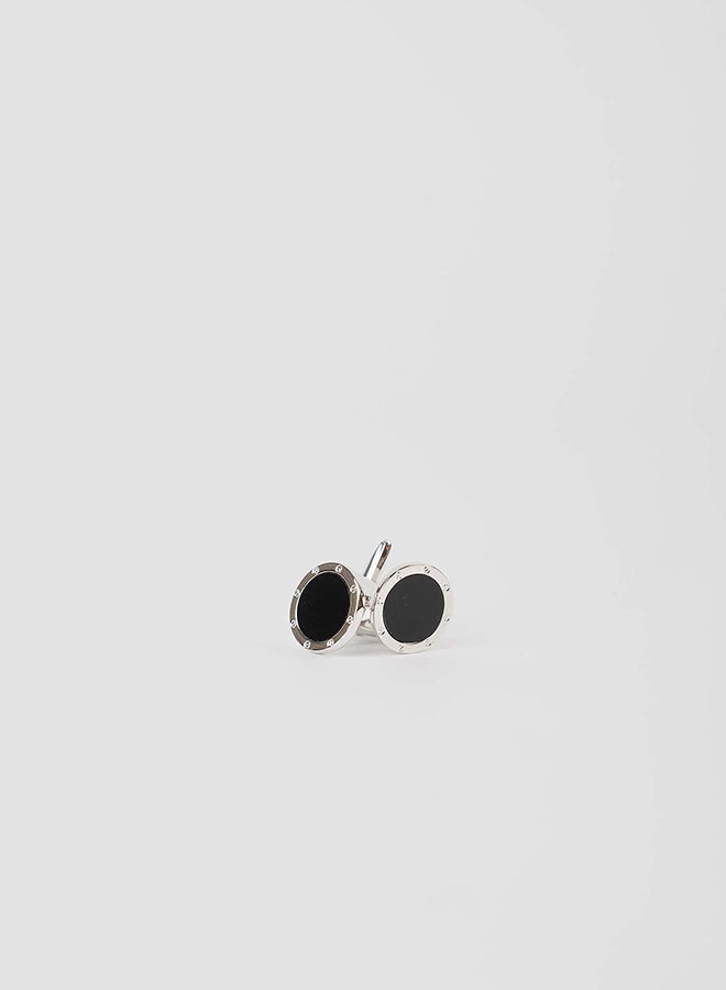 Dalydress Men Cuff-Link R Silver/Black - Image 3