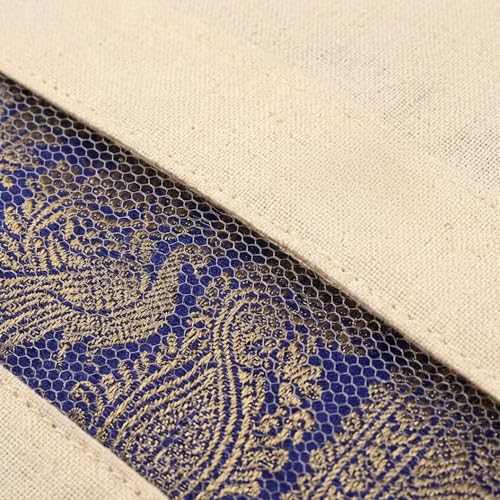 Gowloz Cotton Saree Cover Bags with Button Closure Pack of 6 | Breathable Clothes Storage Organizer for Saree, Garments & Wardrobe Use | Reusable Dustproof Bags - Image 5