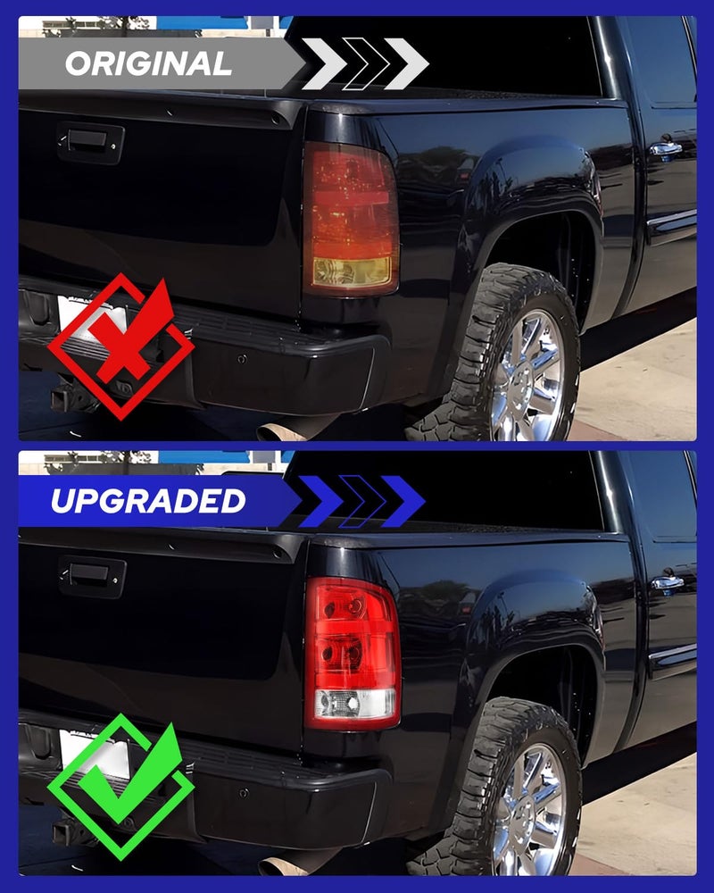 AUTOONE - For 2007-2013 GMC Sierra Tail Light Assembly Factory Taillights, Compatible with GMC Sierra 1500 2500HD 3500HD, Passenger Side(RH) - Image 2