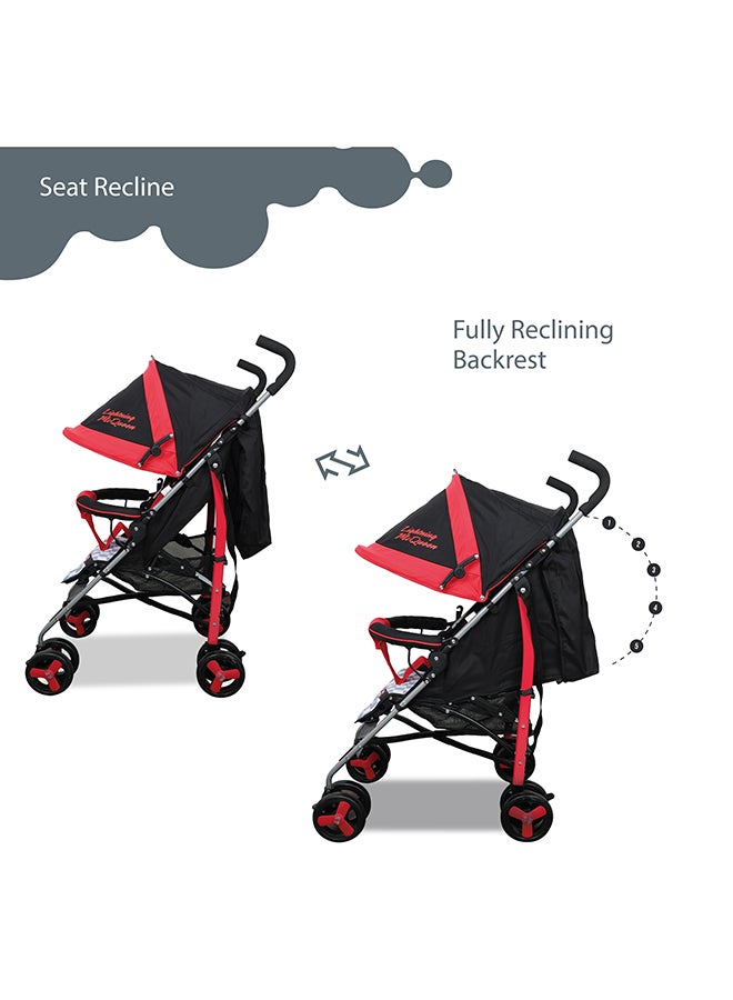 Disney Cars Lightning McQueen Lightweight Adventure Stroller Plus Storage Cabin, 0 - 36 Months - Image 3