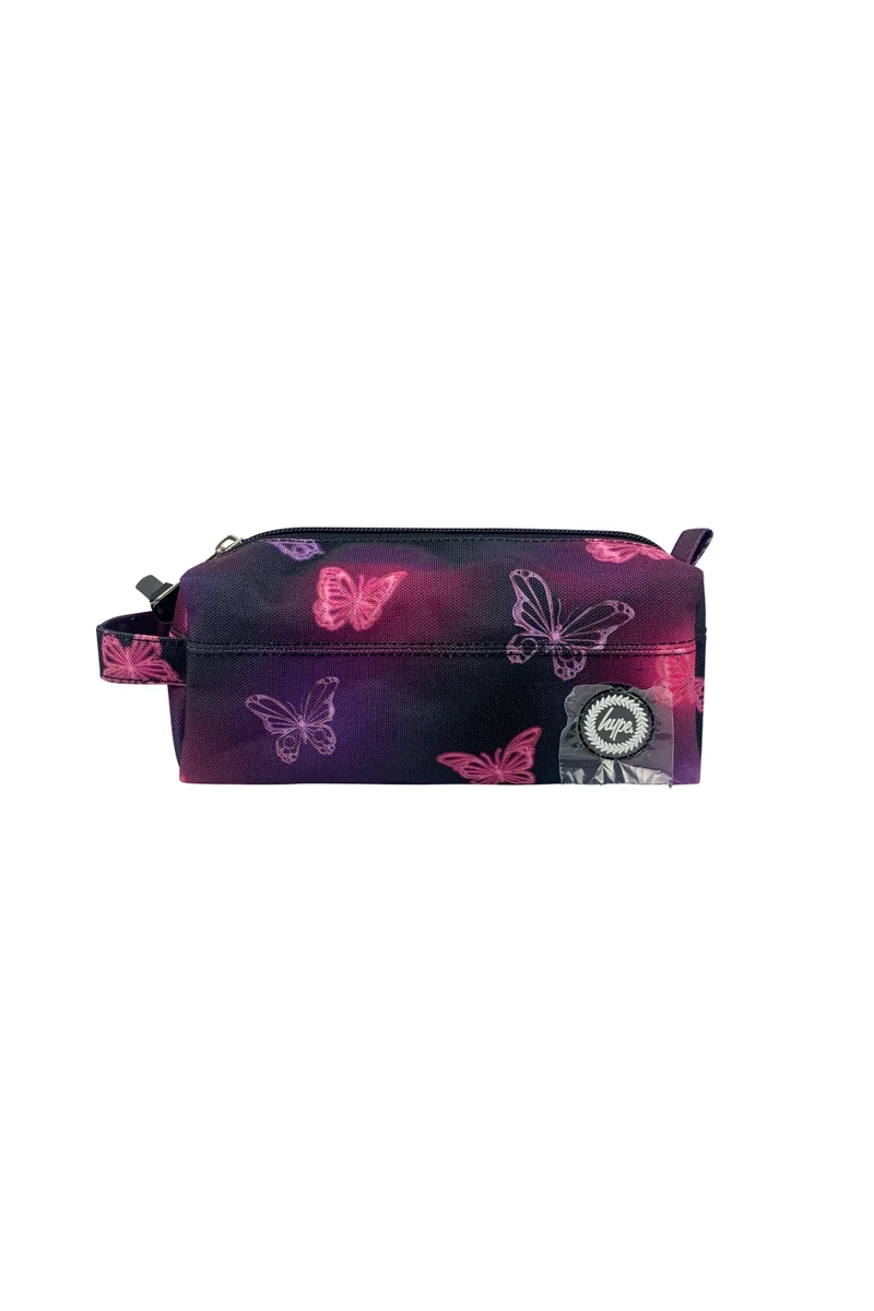 Just Hype HYPE Pencil Pouch Original Pink&Purple Glow Butterfly