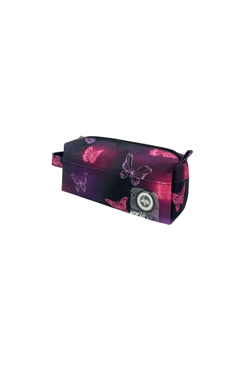 Just Hype HYPE Pencil Pouch Original Pink&Purple Glow Butterfly