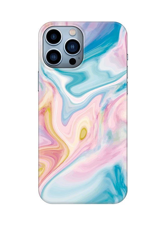 Stylizedd Case for Apple iPhone 14 Pro Max Slim Snap Classic Series Mobile Cover Hard PC Shield Matte Finish Print - Marble Print Aqua