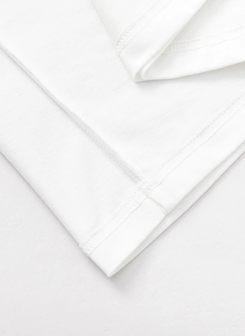 Balabala White Kids Boys Round v-neck short-sleeved T-shirt for Men | Best Price UAE