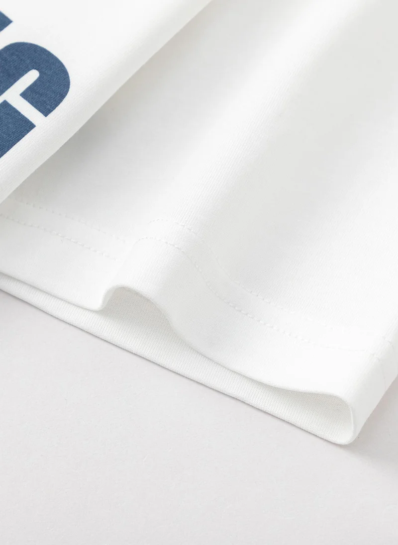 Balabala White Kids Boys Round v-neck short-sleeved T-shirt for Men | Best Price UAE