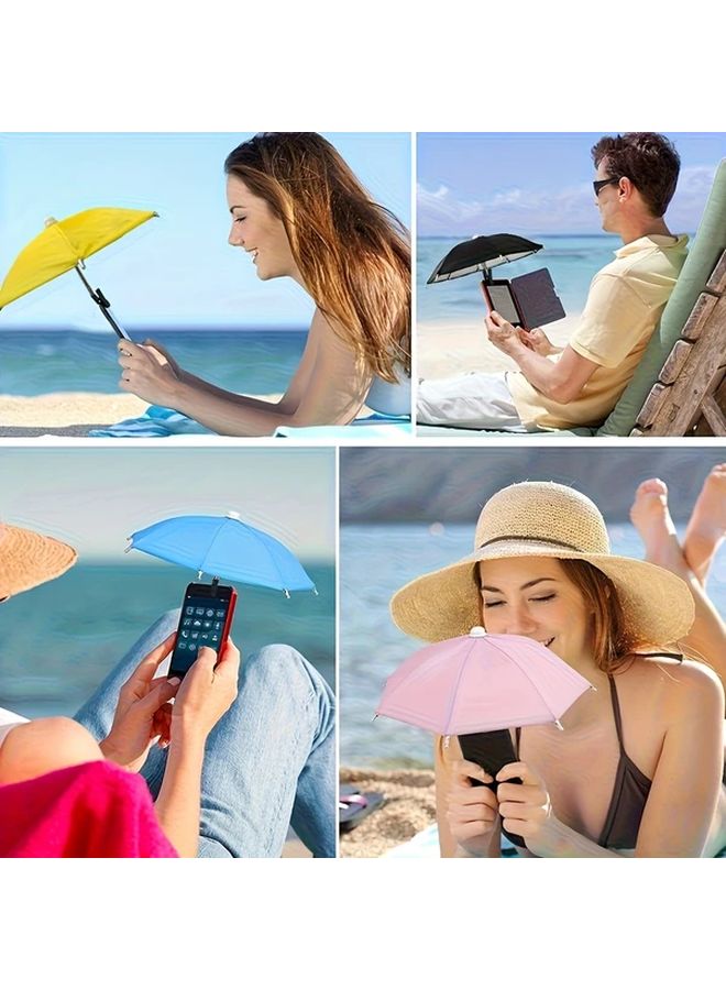 2pcs Pink Mini Sunshade Umbrella with Clip for Outdoor Photography UV Protection Anti Glare - Image 4